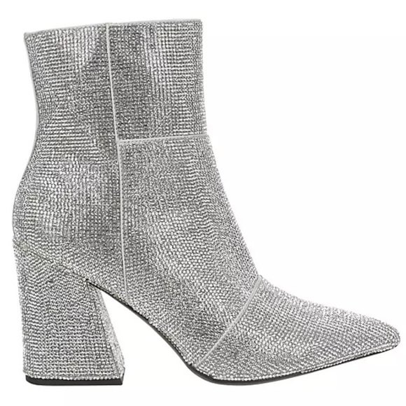 Madden Girl Cody-R Women's Ankle Boot Med Metallic - Disco Ball Boots - Picture 2 of 8